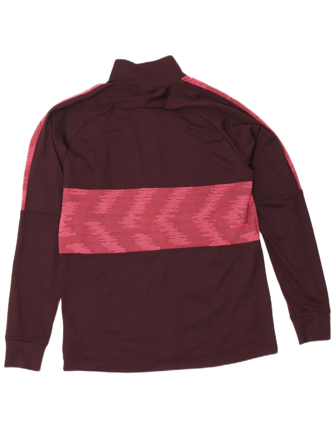 Nike Mens Dri Fit Tracksuit Top Jacket Medium Maroon Geometric Polyester