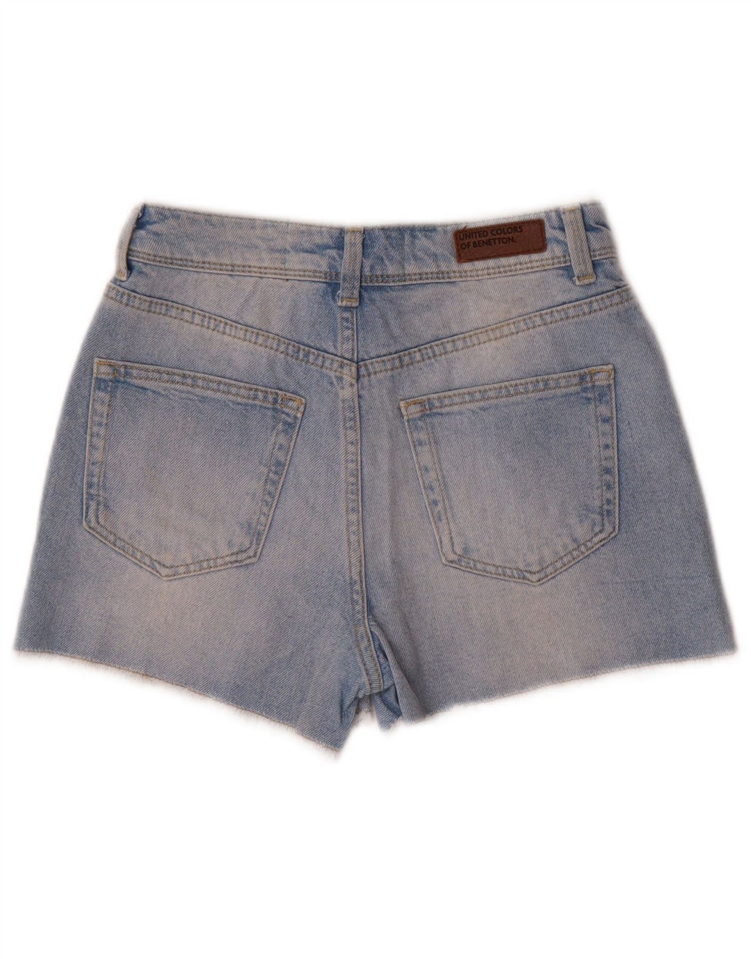 BENETTON Womens Denim Shorts W25 XS Blue Cotton