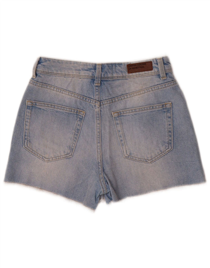 BENETTON Womens Denim Shorts W25 XS Blue Cotton