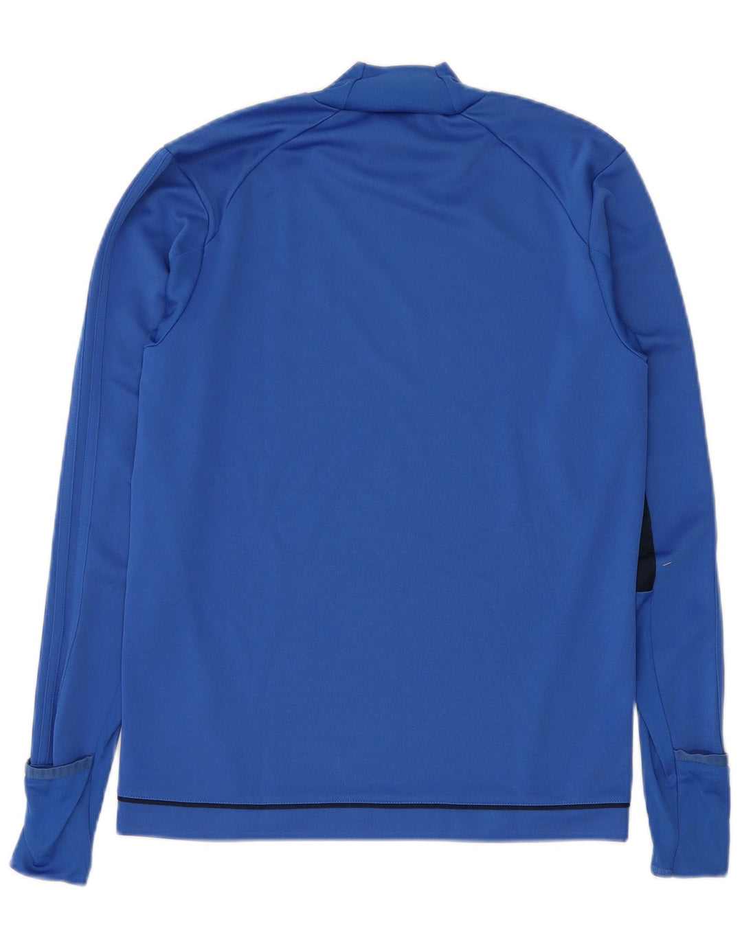 ADIDAS Mens Top Long Sleeve Small Blue Polyester