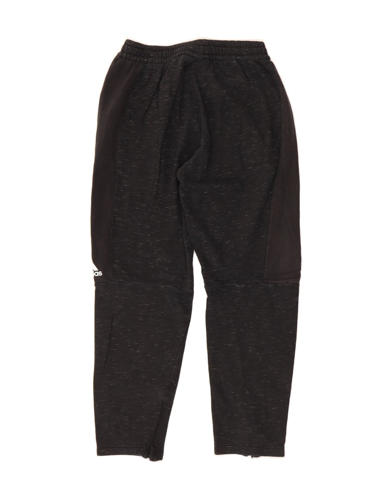 ADIDAS Mens Tracksuit Trousers Large  Black Flecked Cotton Vintage Adidas and Second-Hand Adidas from Messina Hembry 