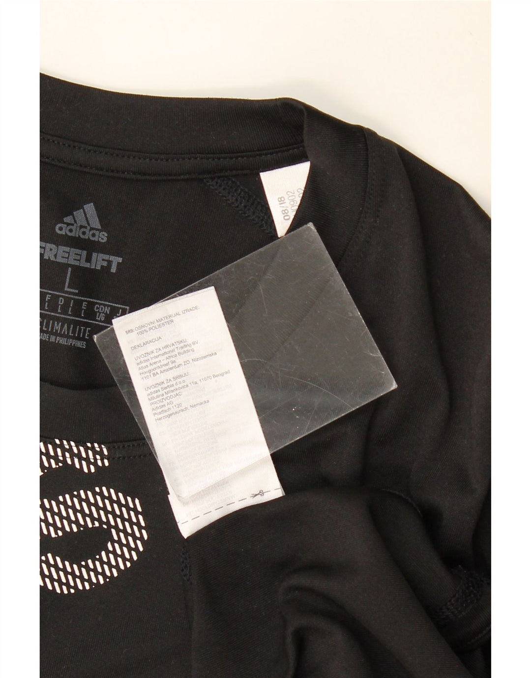 ADIDAS Mens Climalite Graphic T-Shirt Top Large Black Polyester