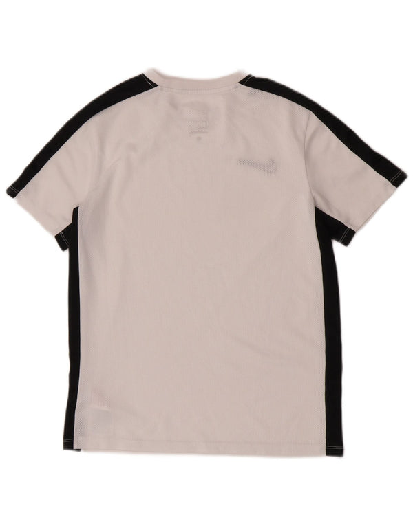 Nike Boys Dri Fit T-Shirt Top 12-13 Years Large White Colourblock Polyester