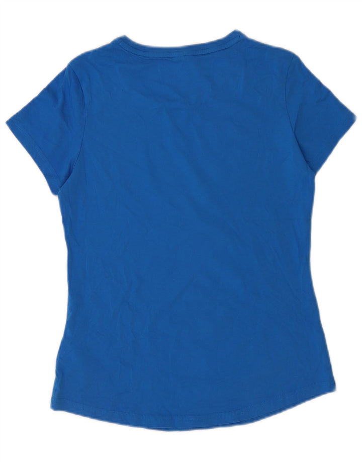 Puma Womens T-Shirt Top UK 12 Medium Blue Cotton