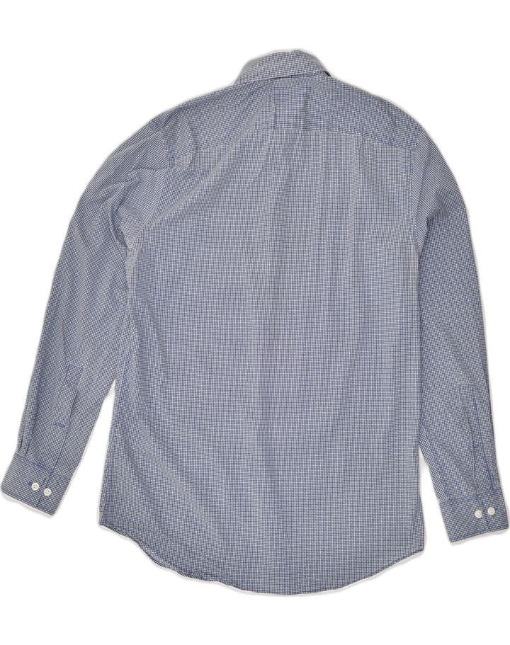 MICHAEL KORS Mens Stretch Slim Fit Shirt Size 15  Medium Blue Geometric | Vintage Michael Kors | Thrift | Second-Hand Michael Kors | Used Clothing | Messina Hembry 