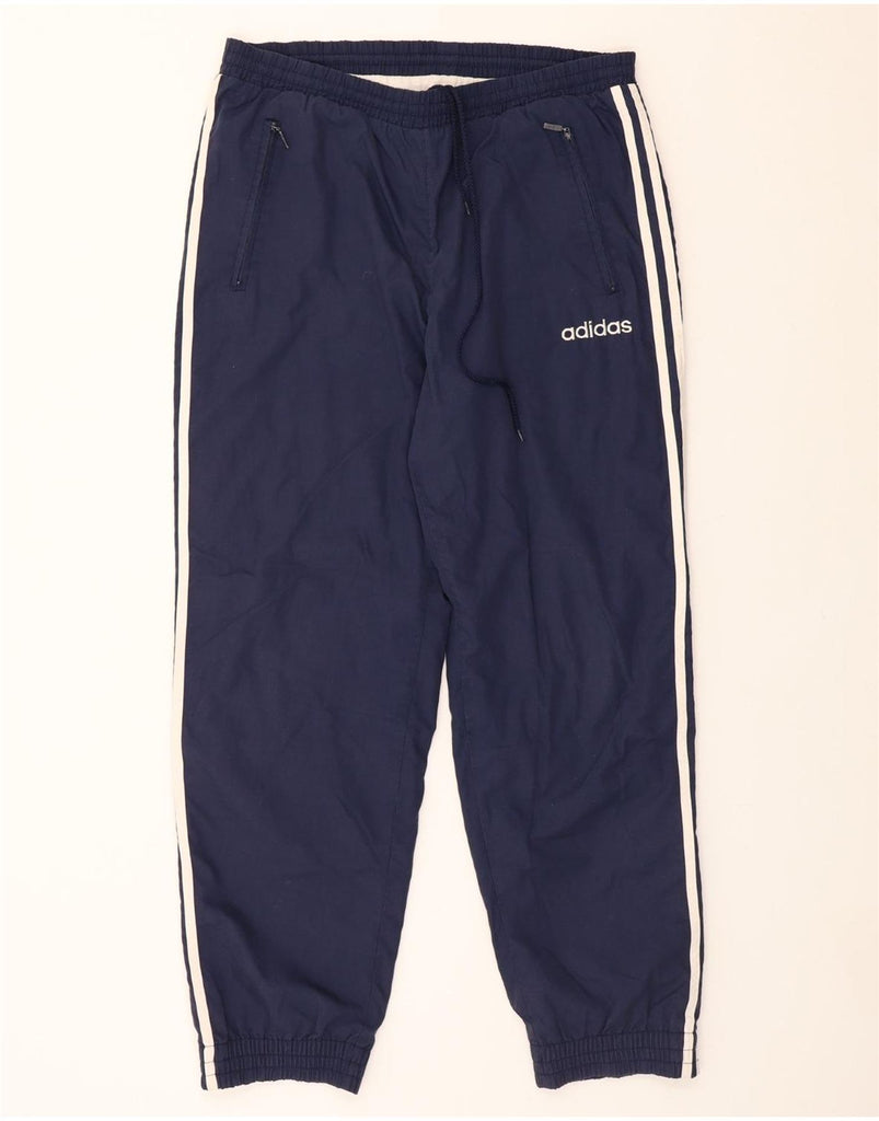 ADIDAS Mens Tracksuit Trousers Joggers UK 42/44 Large Navy Blue Polyester Vintage Adidas and Second-Hand Adidas from Messina Hembry 