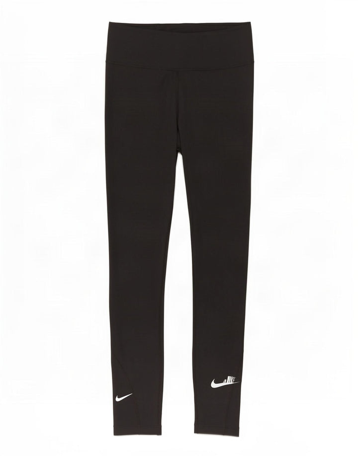 Nike Womens Dri Fit Leggings UK 8 Small Black Polyester