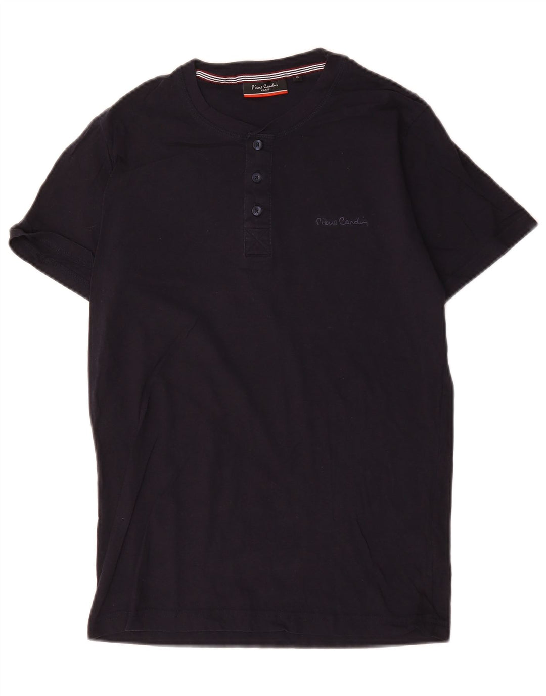 Pierre Cardin Mens T-Shirt Top Small Navy Blue Cotton