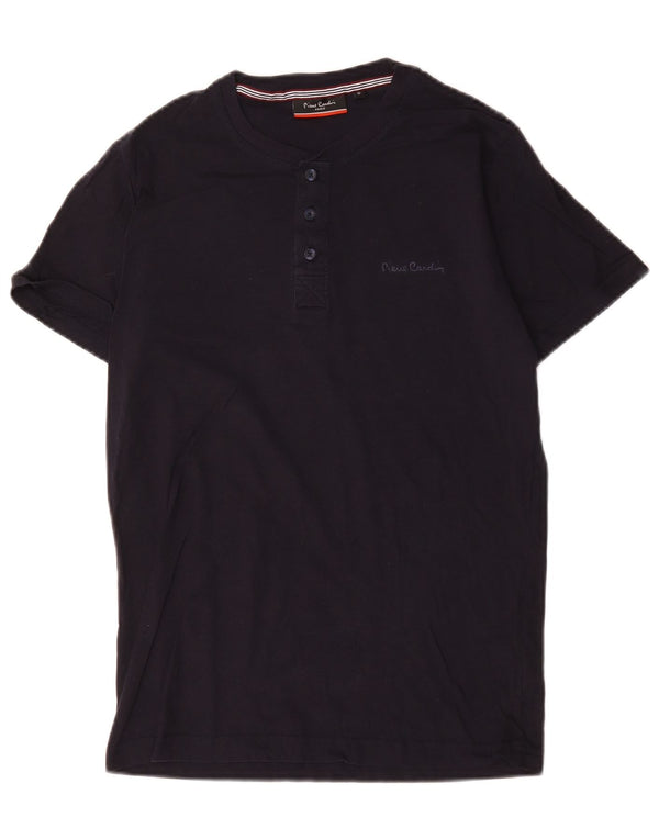 Pierre Cardin Mens T-Shirt Top Small Navy Blue Cotton