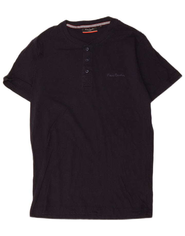 Pierre Cardin Mens T-Shirt Top Small Navy Blue Cotton