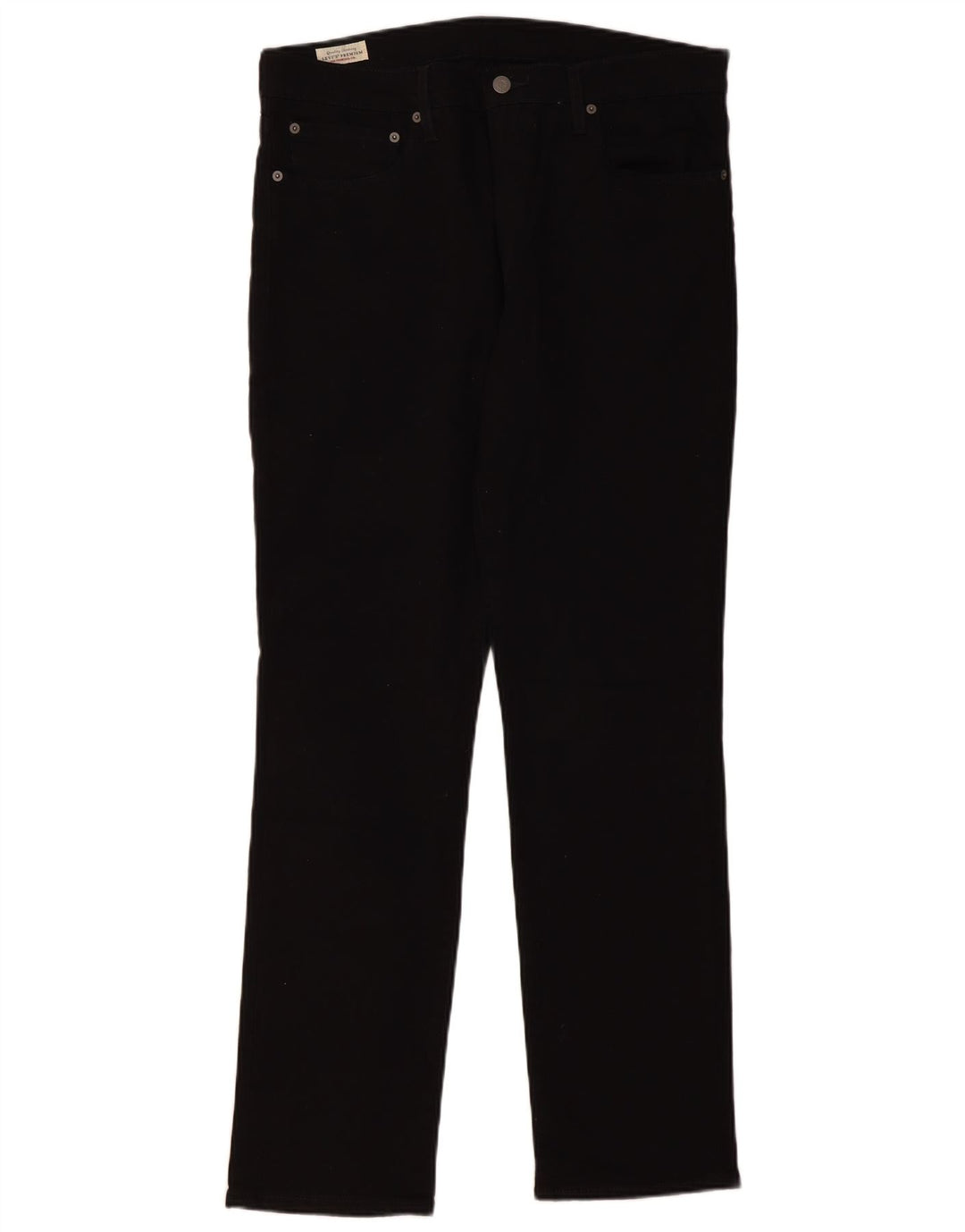 LEVI'S Mens 511 Slim Jeans W36 L32 Black Cotton