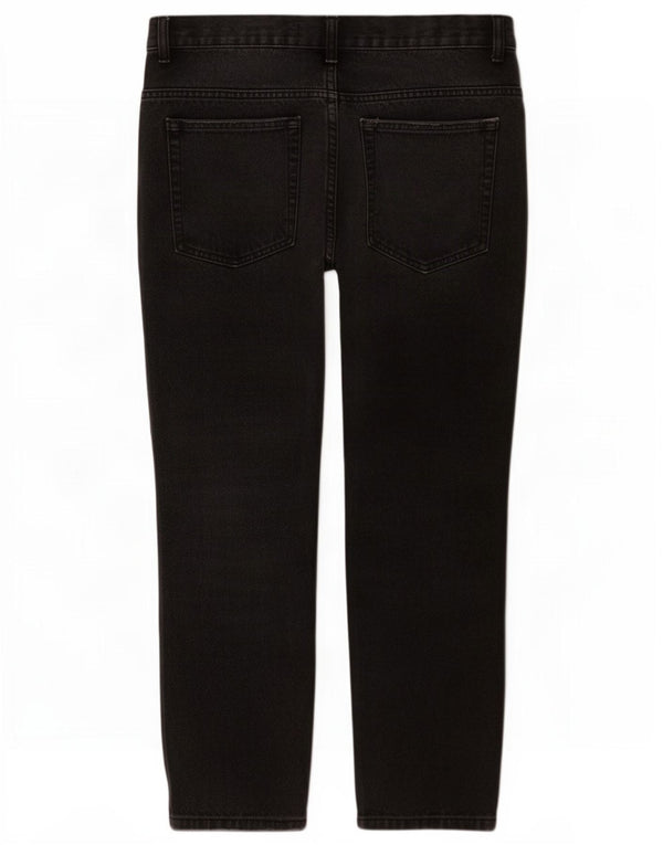 Zara Mens Slim Cropped Jeans EU 44 Large W34 L25 Grey Cotton