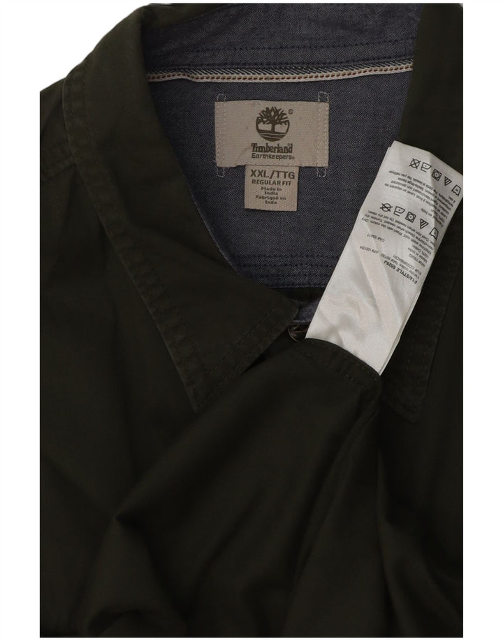 Timberland Mens Earthkeepers Regular Fit Shirt 2XL Green Cotton