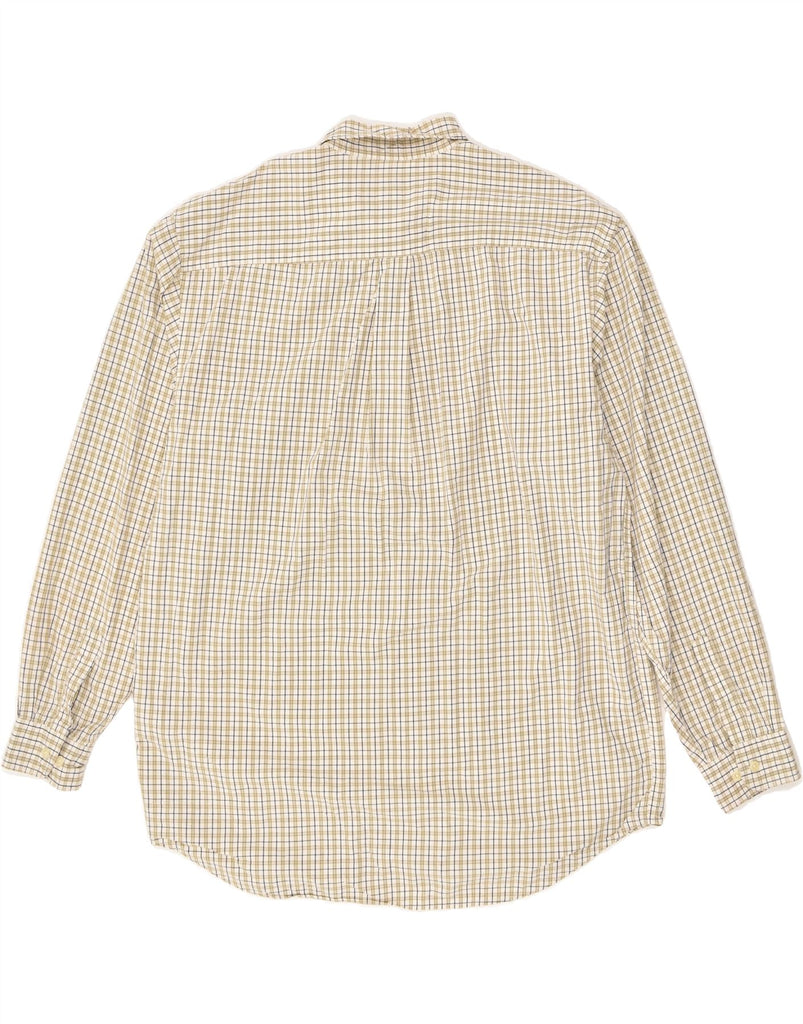 EDDIE BAUER Mens Tall Shirt Large Beige Check Cotton | Vintage Eddie Bauer | Thrift | Second-Hand Eddie Bauer | Used Clothing | Messina Hembry 