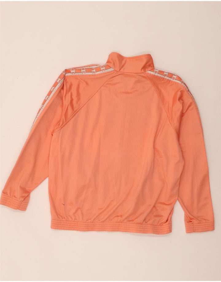 Champion Womens Oversized Tracksuit Top Jacket UK 16 Large Orange