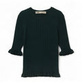 Zara Womens Crop Blouse Top UK 8 Small Green Viscose