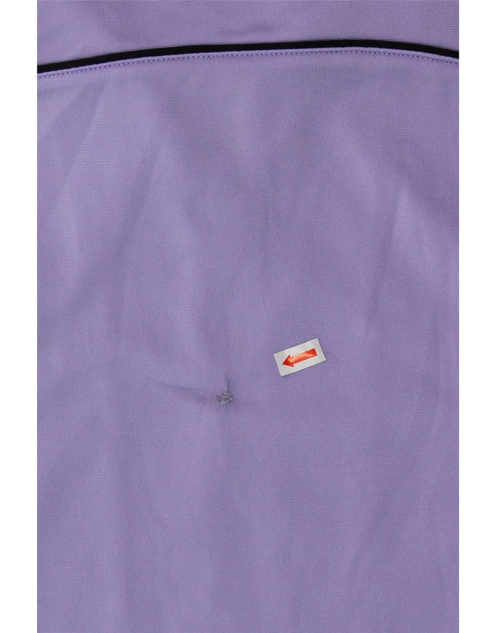 ADIDAS Womens Tracksuit Top Jacket UK 14 Medium Purple Polyester