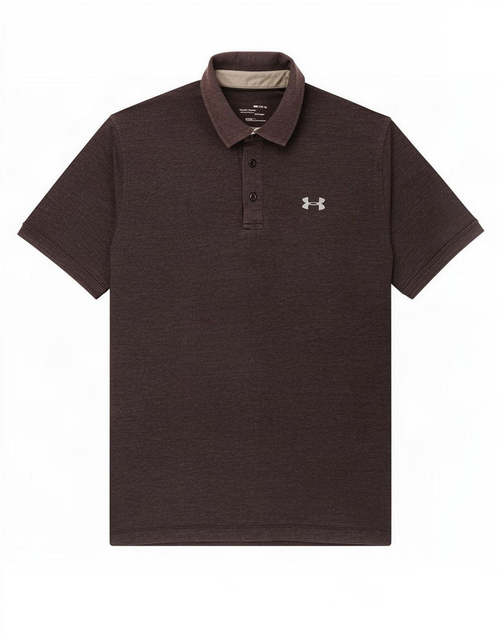 Under Armour Mens Heat Gear Polo Shirt Medium Grey