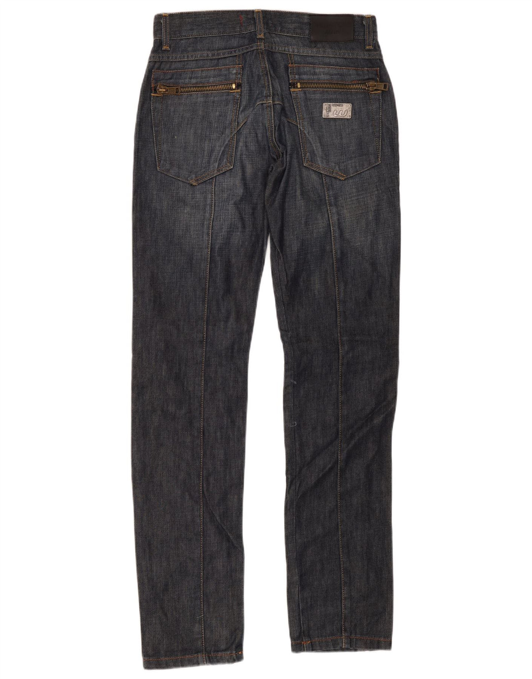 Wampum Mens Slim Jeans W30 L34 Navy Blue Cotton