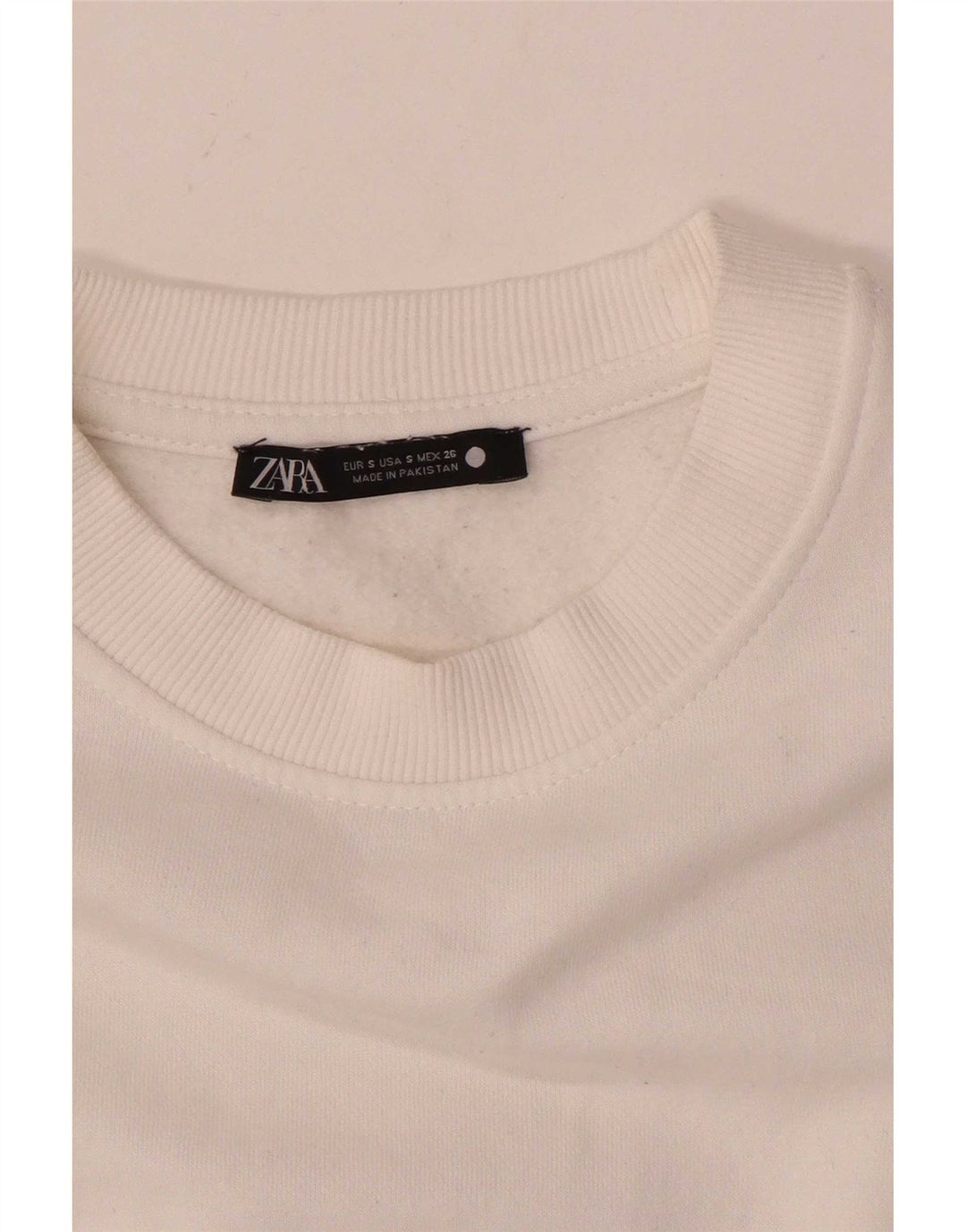 Zara Womens Sweatshirt Jumper UK 10 Small White