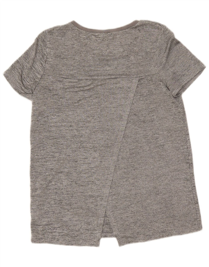Oasis Womens T-Shirt Top UK 10 Small Grey Flecked Polyester