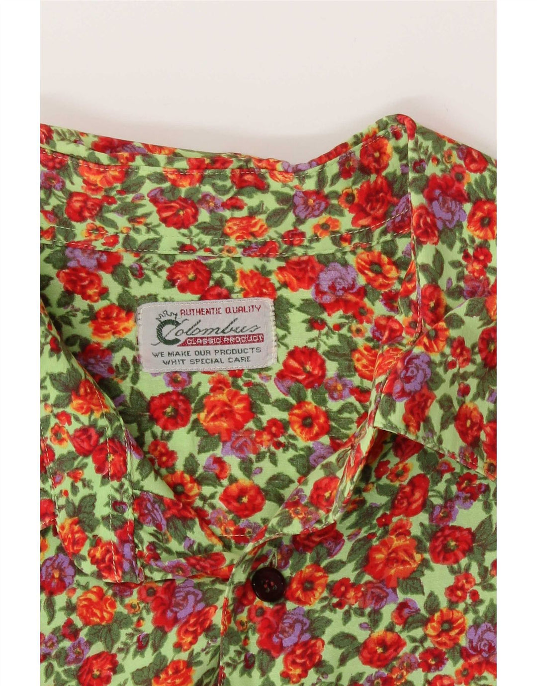 Colombus Mens Shirt Large Multicoloured Floral