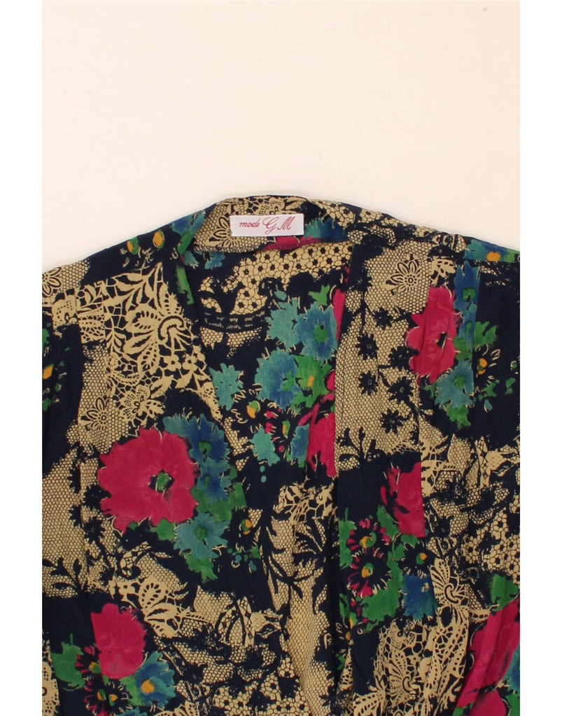 VINTAGE Womens Shirt Blouse UK 12 Medium Multicoloured Floral Vintage Vintage and Second-Hand Vintage from Messina Hembry 