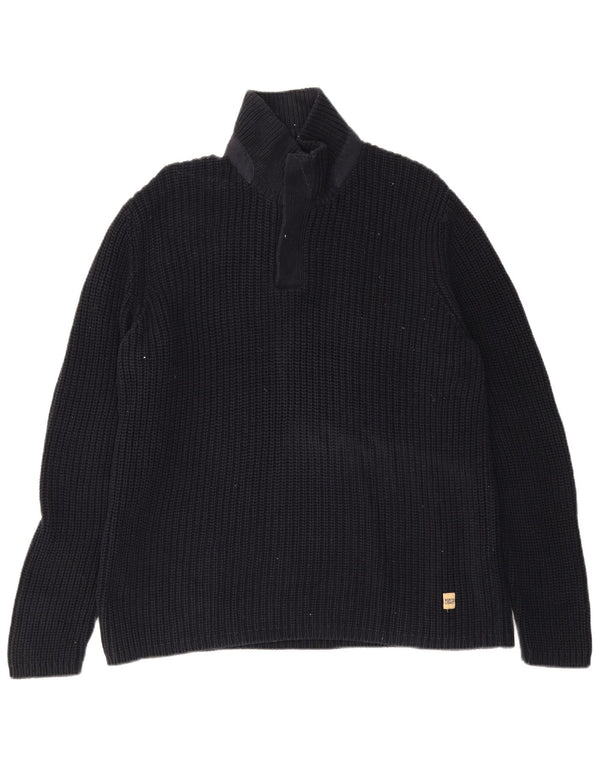 Marks & Spencer Mens North Coast Boat Neck Jumper Sweater XL Navy Blue