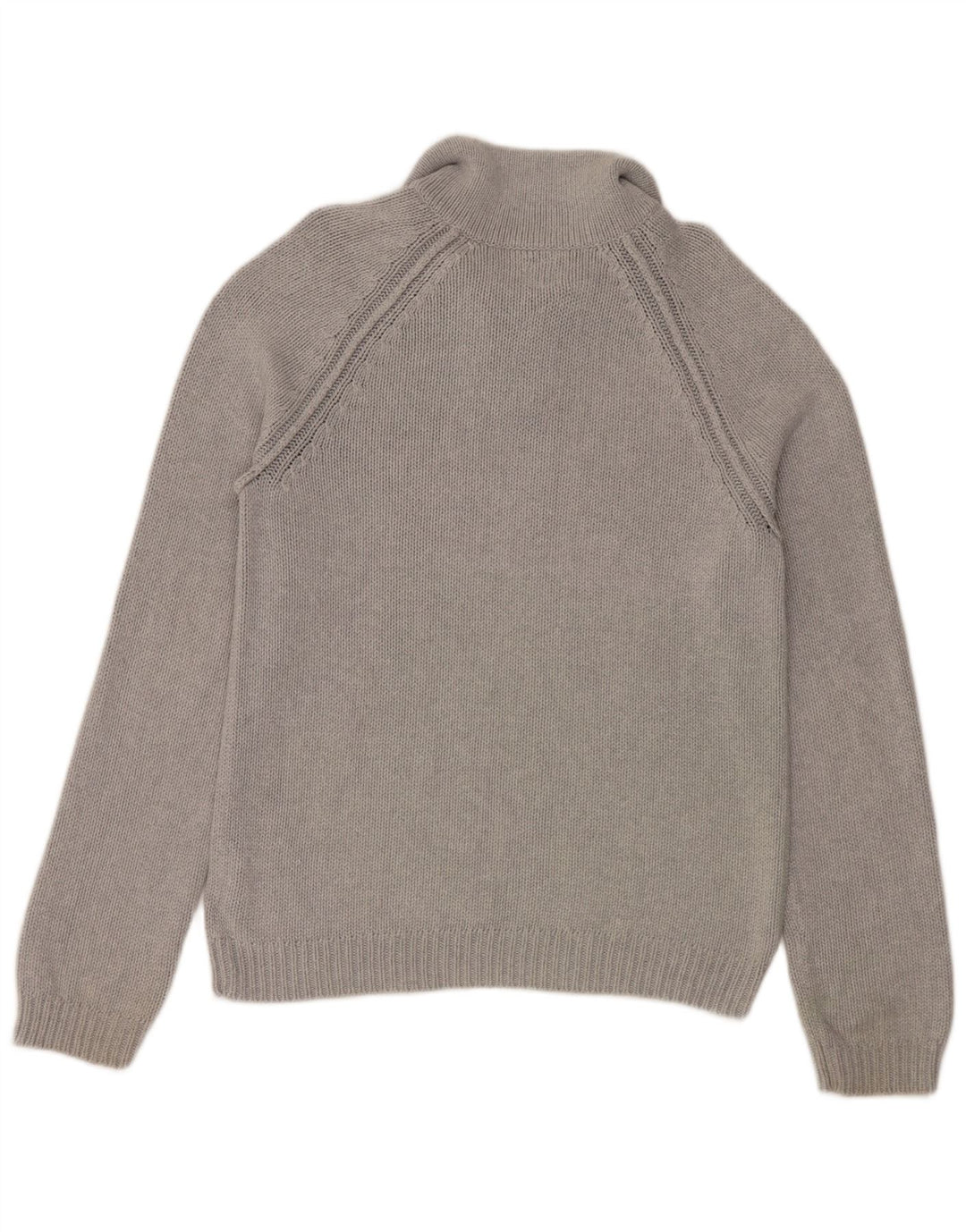 Gap Mens Zip Neck Jumper Sweater XL Grey Cotton