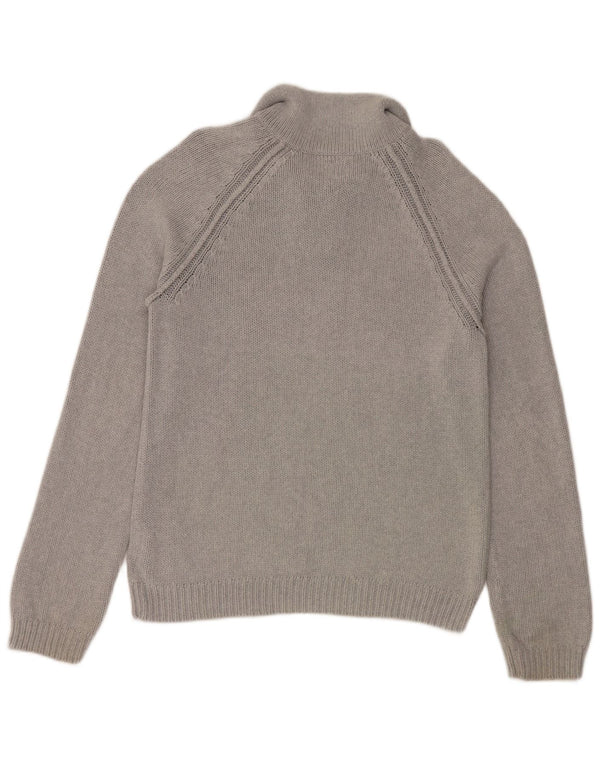 Gap Mens Zip Neck Jumper Sweater XL Grey Cotton