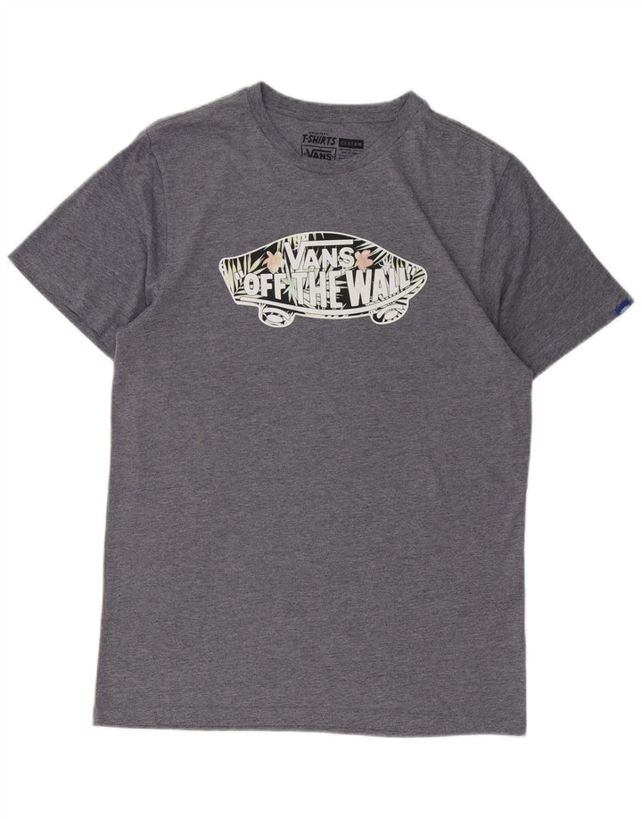 Vans Mens Graphic T-Shirt Top Medium Grey Flecked Cotton