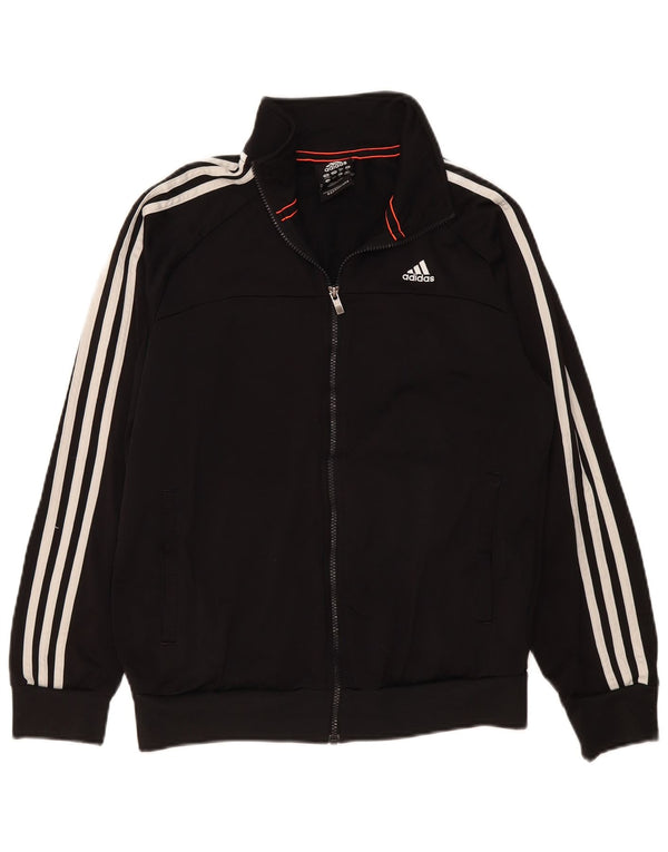 Adidas Mens Climalite Tracksuit Top Jacket UK 38/40 Medium Black Polyester
