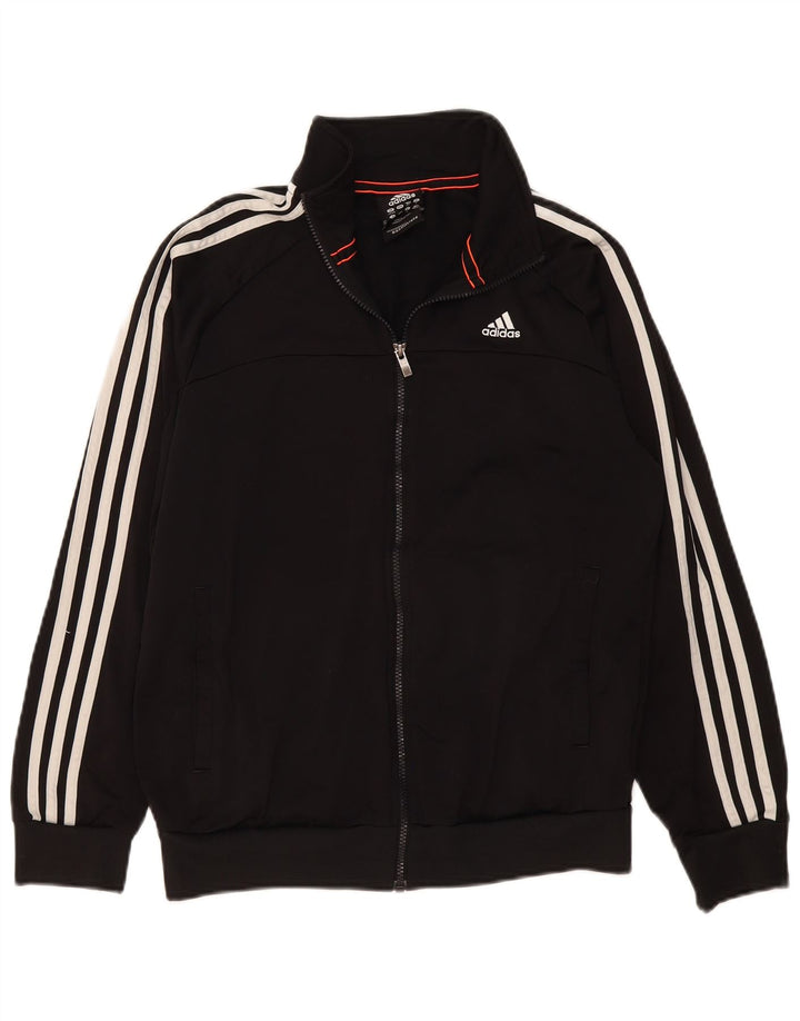 Adidas Mens Climalite Tracksuit Top Jacket UK 38/40 Medium Black Polyester