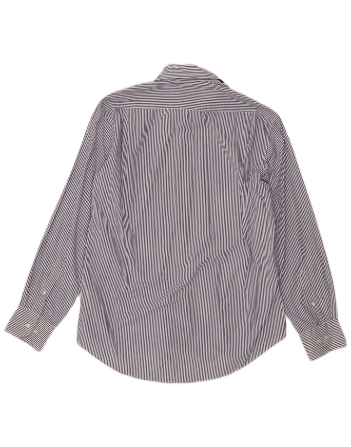 DACK'S Mens Regular Fit Shirt Medium Blue Pinstripe Cotton