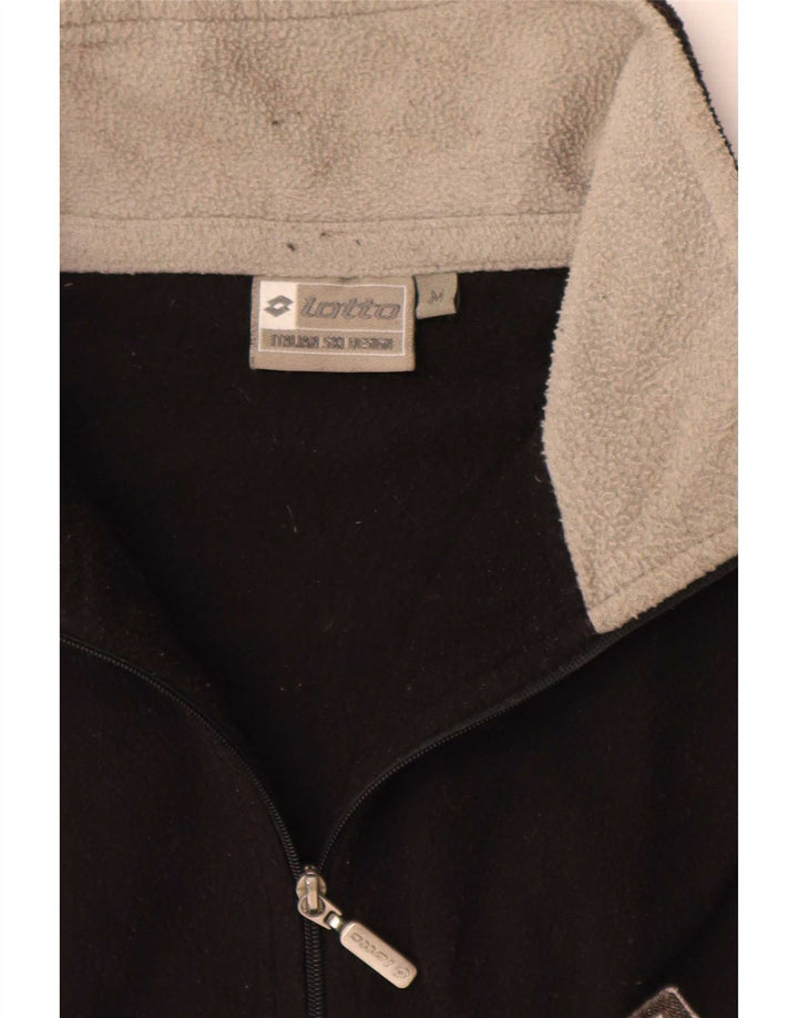 Lotto Mens Zip Neck Fleece Jumper Medium Black