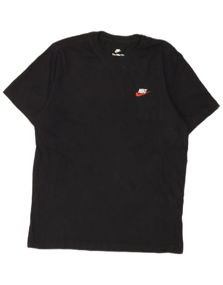 Nike Mens T-Shirt Top Medium Black Cotton