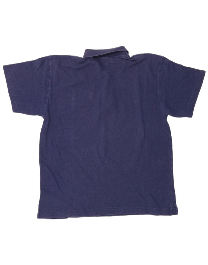 Reebok Mens Polo Shirt Medium Navy Blue Cotton