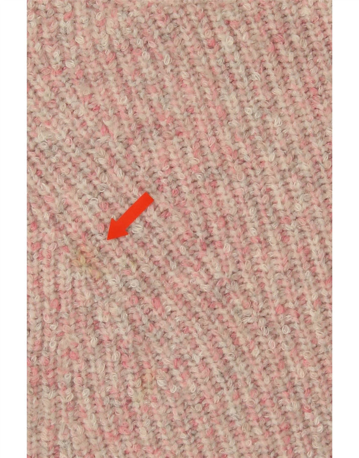 Marks & Spencer Womens Crew Neck Jumper Sweater UK 14 Medium Pink Flecked