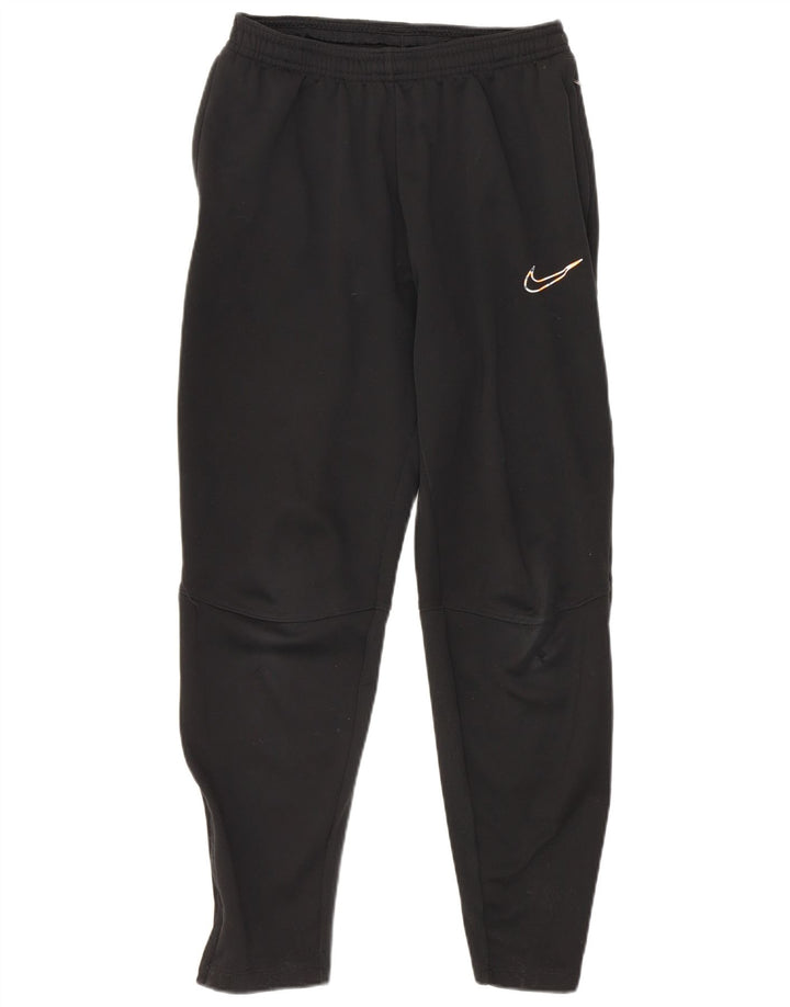 Nike Boys Therma-Fit Tracksuit Trousers 12-13 Years Large Black Polyester