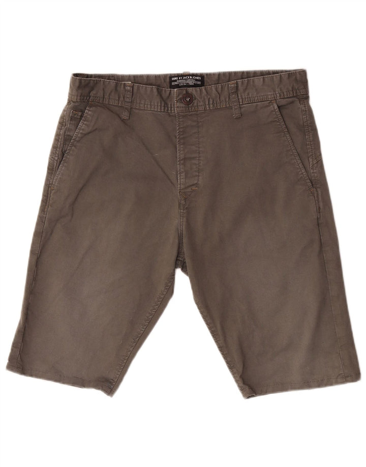Jack & Jones Mens Chino Shorts W34 Large Green Cotton