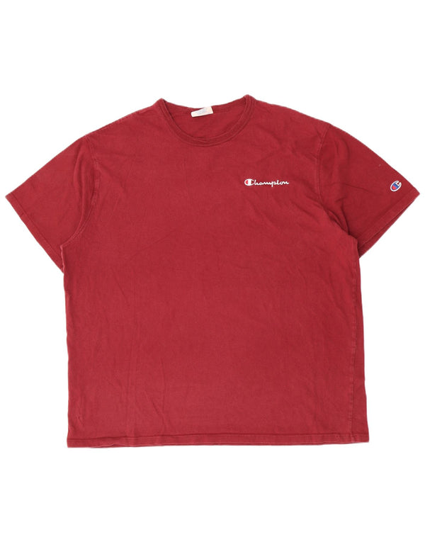 Champion Mens Heritage T-Shirt Top 2XL Burgundy Cotton