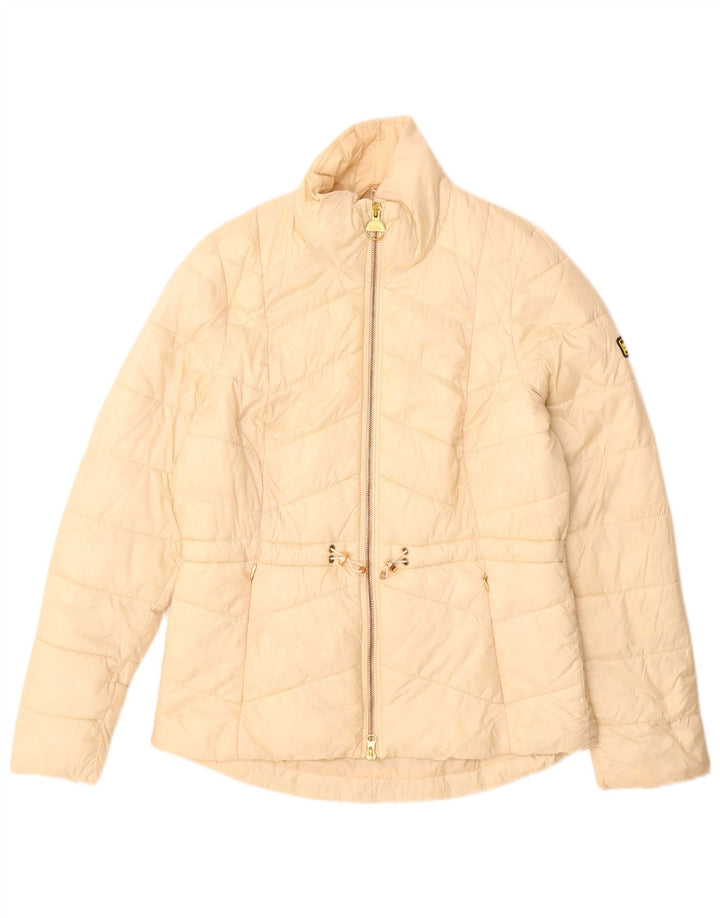 BARBOUR Womens Padded Jacket UK 10 Small  Beige Polyamide