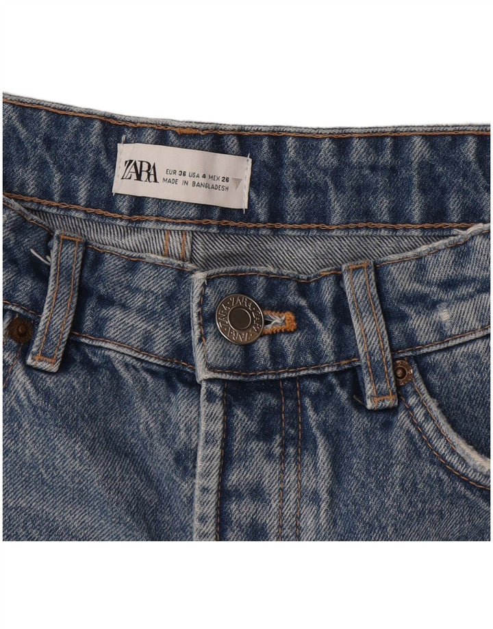 Zara Womens Denim Shorts EU 36 XS W26  Blue