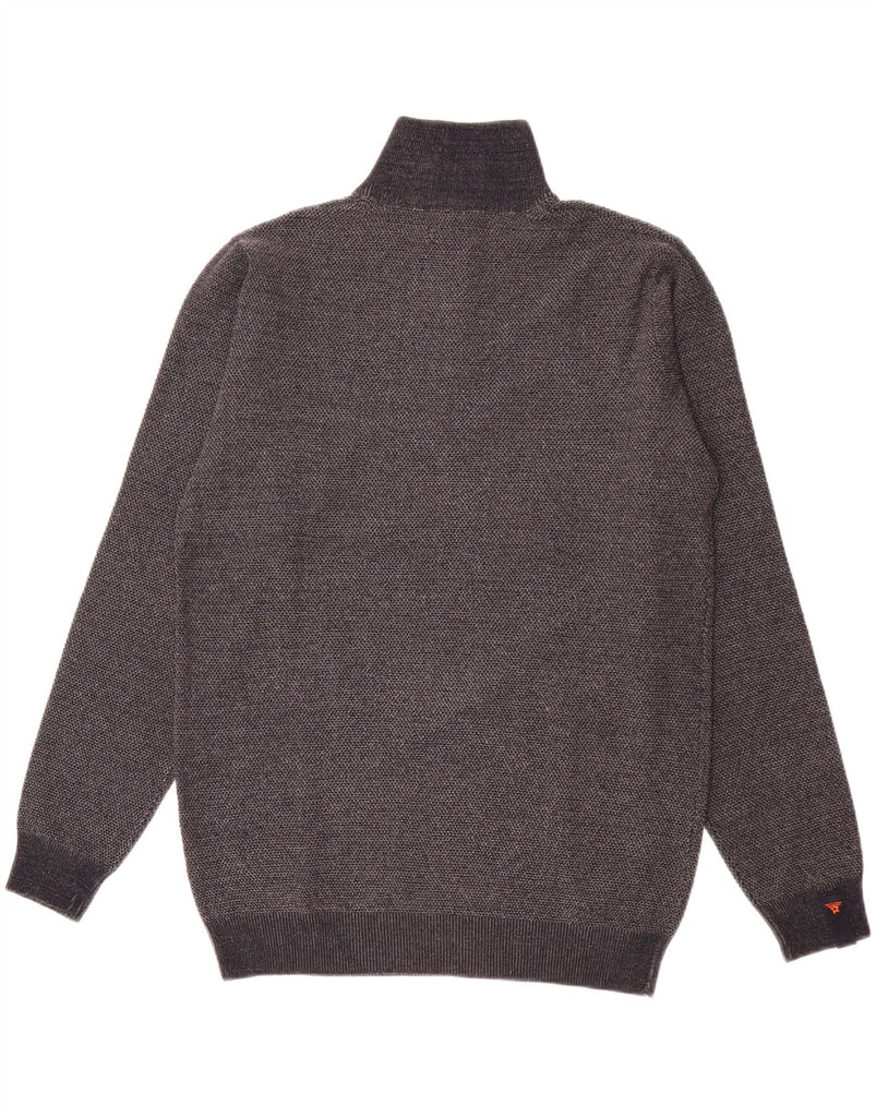 AVIREX Mens Zip Neck Jumper Sweater Large Navy Blue Viscose Vintage Avirex and Second-Hand Avirex from Messina Hembry 