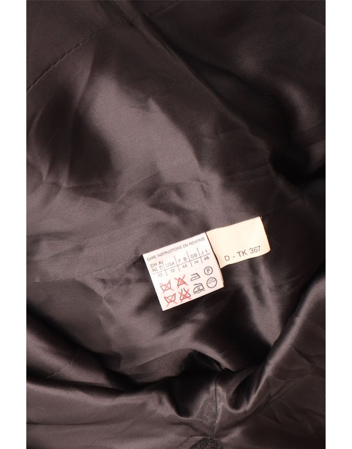 MARELLA Womens Double Breasted Coat UK 14 Large  Grey Virgin Wool