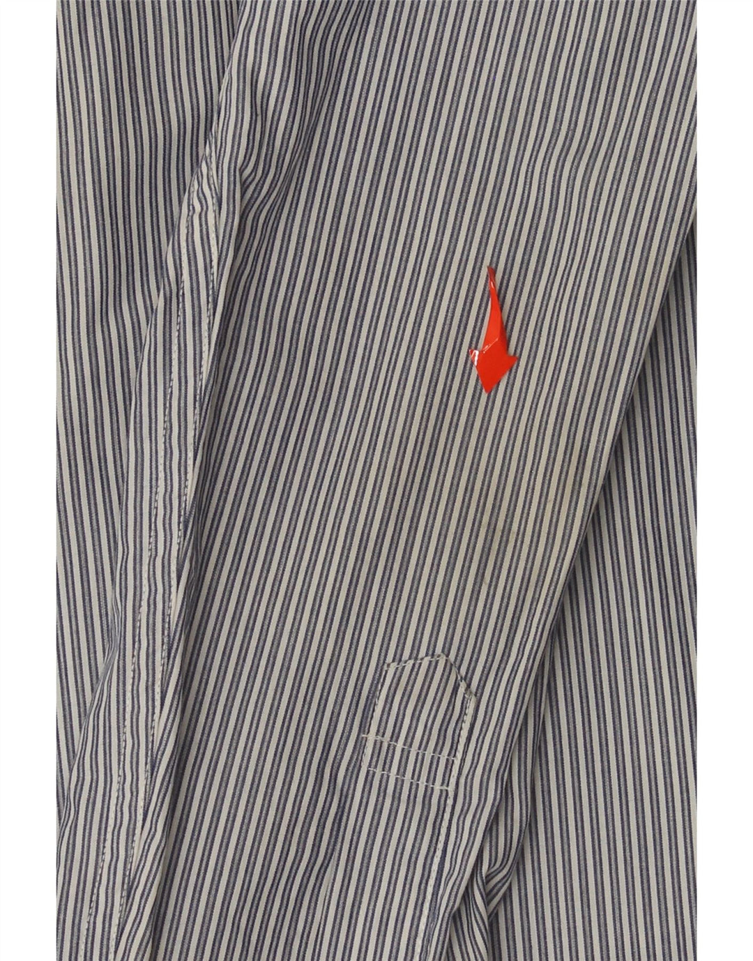 Tommy Hilfiger Mens Shirt Medium Grey Pinstripe Cotton