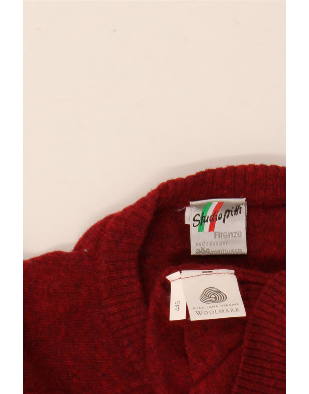 Vintage Mens Crew Neck Jumper Sweater IT 50/52 Medium Maroon Flecked