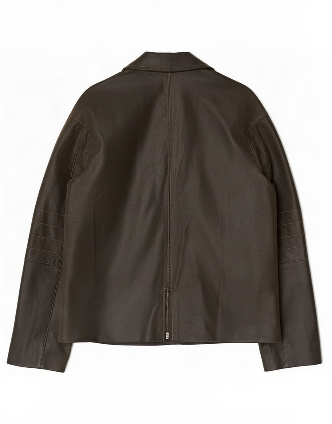 Conbipel Mens Leather Jacket IT 48 Medium Khaki