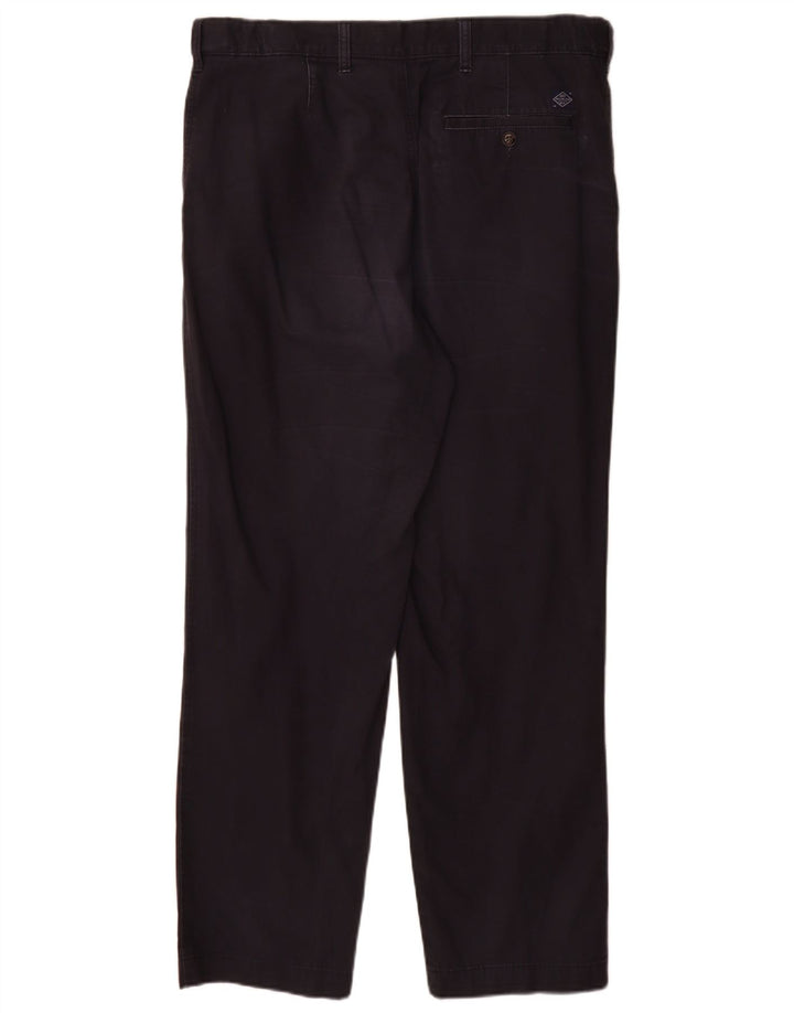 Marks & Spencer Mens Regular Chino Trousers W36 L31 Navy Blue Cotton