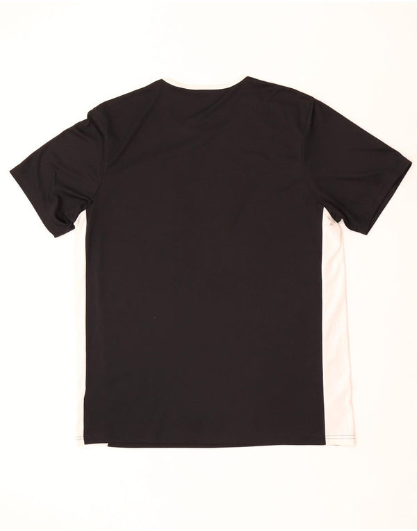 Adidas Mens Climalite T-Shirt Top XL Black Colourblock Polyester